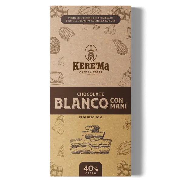 KERE'MA CHOCOLATE BLANCO CON MANÍ
