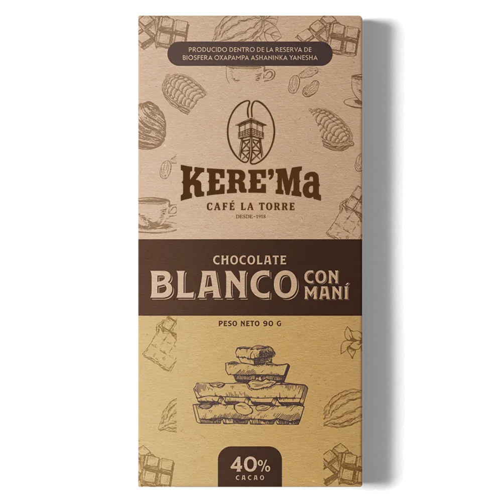KERE'MA CHOCOLATE BLANCO CON MANÍ